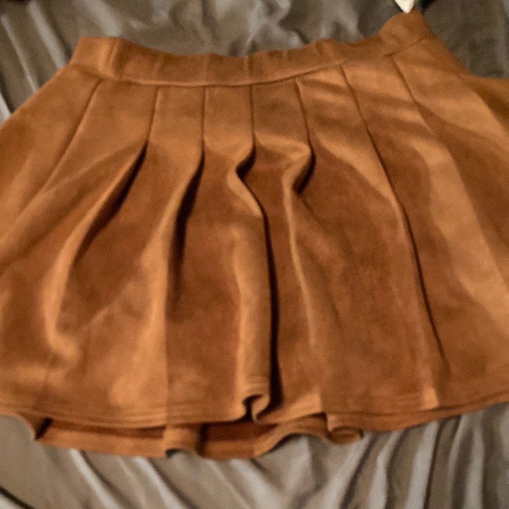 Brown skirt soft mini